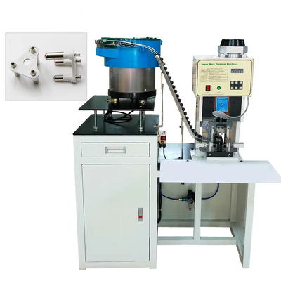 SAA Solid Hohl 3-Pin-Stromanschluss Einfügungscrimping-Maschine mit losen Bulk-Terminal Vibrierenden Platten-Feeder