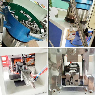 SAA Solid Hohl 3-Pin-Stromanschluss Einfügungscrimping-Maschine mit losen Bulk-Terminal Vibrierenden Platten-Feeder