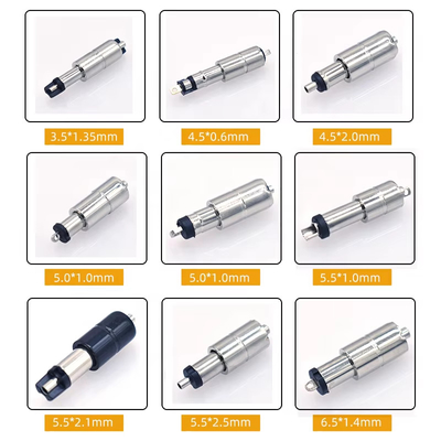 Gleichstromstecker und Jack-Adapter zum Laden und Anschluss