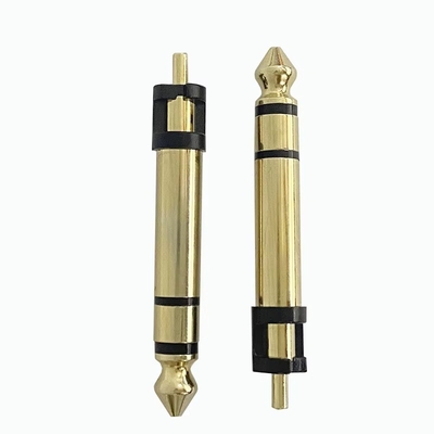 Goldplattiert 6,35mm Stereo 3 Pole Stereo Audio Männlicher Stecker Audio Mikrofon Stecker für Kopfhörer