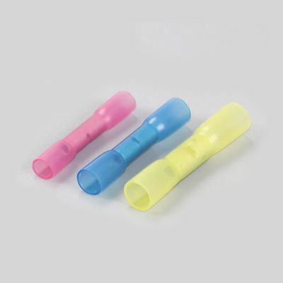 220 Stück PE Doppel-Stoßverbinder Schrumpfschlauch-Terminal Isolierte Crimp-Wärmeschrumpf-Drahtverbinder-Kit