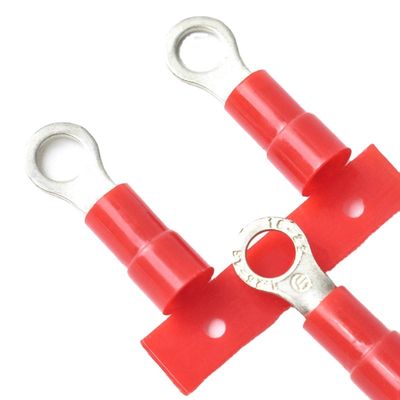 Rund Crimp-Kabelschuhe 5MM 10MM Durchgehend Vorisoliert Ringkabelschuh Kupfer Kabelschuh