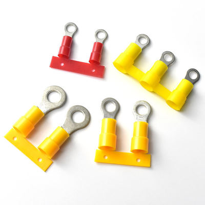 Rund Crimp-Kabelschuhe 5MM 10MM Durchgehend Vorisoliert Ringkabelschuh Kupfer Kabelschuh