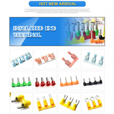 Rund Crimp-Kabelschuhe 5MM 10MM Durchgehend Vorisoliert Ringkabelschuh Kupfer Kabelschuh